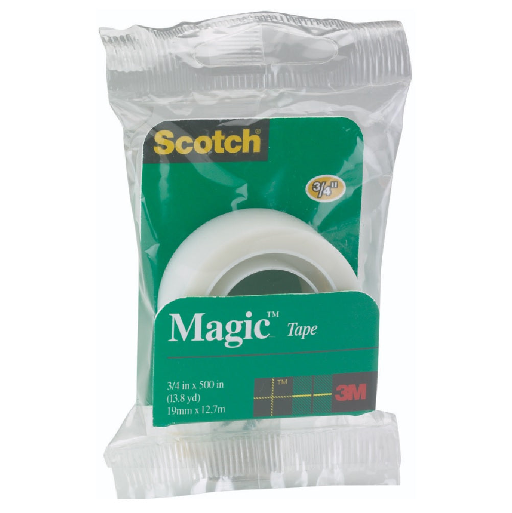 Scotch 205 Magic Tape Refill Roll, 3/4" x 500", Transparent
