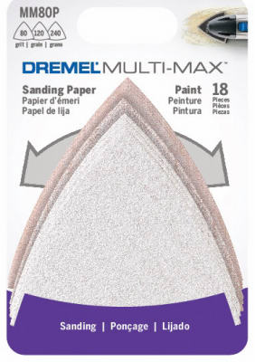 Dremel MM80P Grit Sandpaper, 18-Pack
