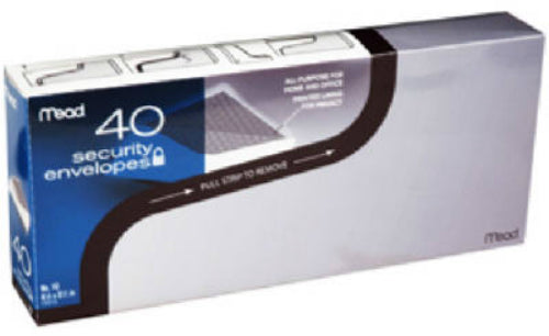 Mead® 75214 White Security Envelopes, #10, 40-Count