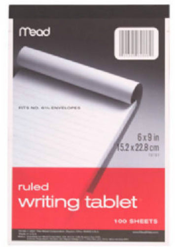Mead® 70102 Ruled Writing Tablet, 6" x 9", 100-Count
