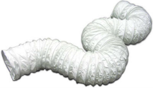 Lambro 219L Flexible Vent Hose, Vinyl, White, 4" x 50-ft