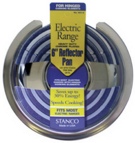 Stanco 601-6 Reflector Pan for Hinged Elements, Chrome Plated, 6"