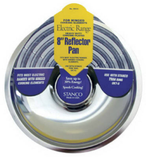 Stanco 602-8 Reflector Pan for Hinged Elements, Chrome Plated, 8"