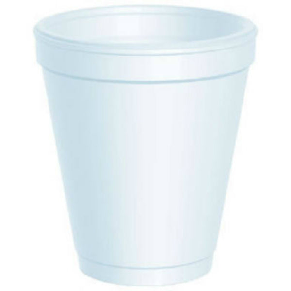 Dart® 8J8 Small Insulated Styrofoam Cups, White, 8 Oz, 25-Count