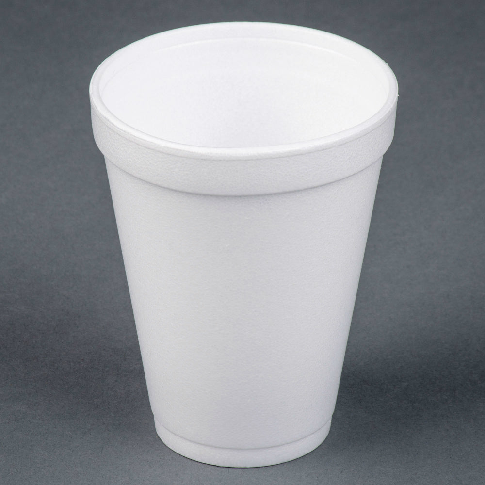 Dart® 12J12 Small Insulated Foam Cups, White, 12 Oz, 25-Count
