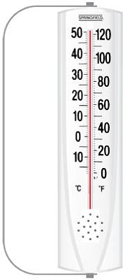 Springfield 90109 Two-Way Window Thermometer