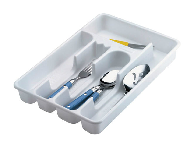 Rubbermaid® 2919-RD-WHT Plastic Cutlery Tray, Small, White