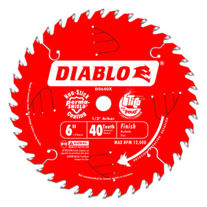 Diablo D0640X Cordless Saw Boss Finish Blade, 6" x 40 Tooth