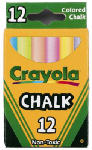 Crayola 51-0816 Colored Chalk, 12-Count