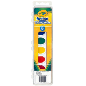 Crayola 53-0525 Washable Watercolors, 8-Count