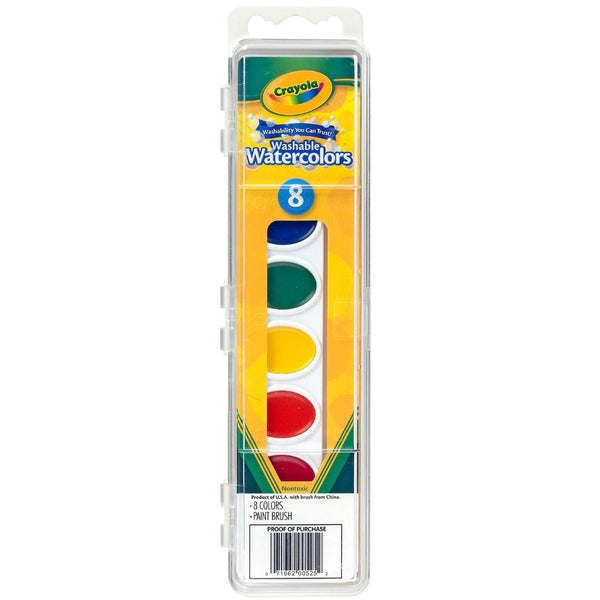 Crayola 53-0525 Washable Watercolors, 8-Count