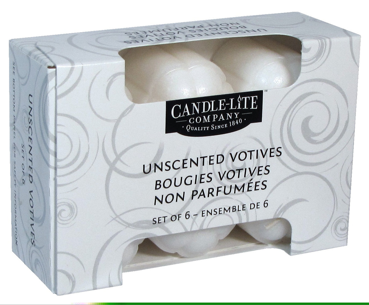Candle Lite® 1601595 Unscented Votive Candle, 6-Pack
