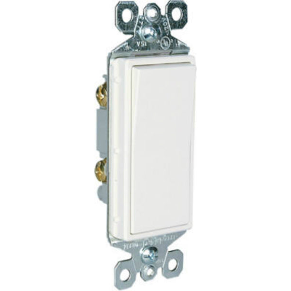 Pass & Seymour TM870WCC10 TradeMaster Decorator Switch, 15A, 120/277V, White