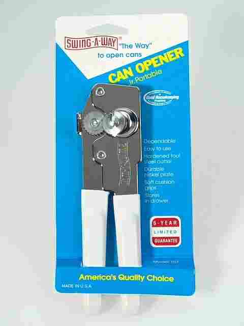 Swing-A-Way 107WH Compact Can Opener with White Soft Grips