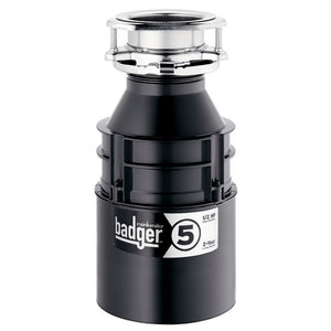 InSinkErator BADGER-5 Continuous Feed Food Waste Garbage Disposal, 1/2 HP