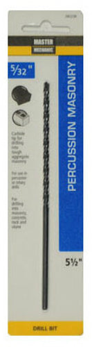 Master Mechanic 282236 Rotary Percussion Masonry Drill Bit, 5/32" x 5-1/2"