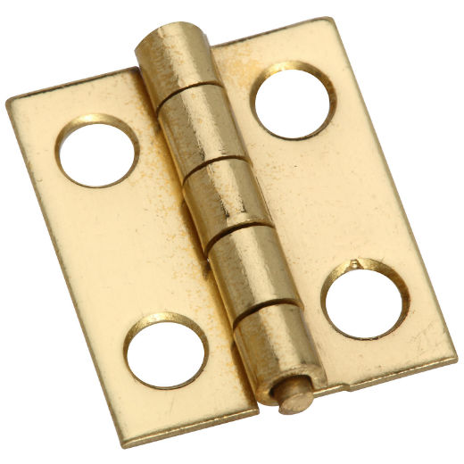 National Hardware® N211-193 Narrow Hinge, 3/4" x 5/8", Bright Brass, 4-Pack