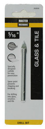 Master Mechanic 282830 Glass & Tile Carbide Tipped Drill Bit, 5/16" x 2-7/8"
