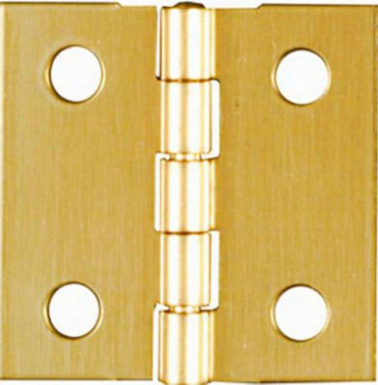 National Hardware® N211-334 Broad Hinge, 1" x 1", Bright Brass,4-Pack