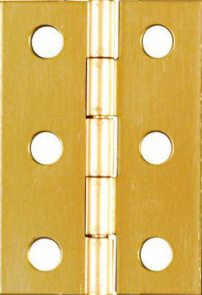 National Hardware® N211-375 Broad Hinge, 2" x 1-3/8", Bright Brass, 2-Pack