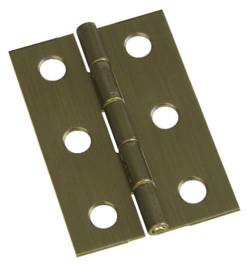 National Hardware® N211-383 Broad Hinge, 2"x1-3/8", Antique Brass, 2-Pack