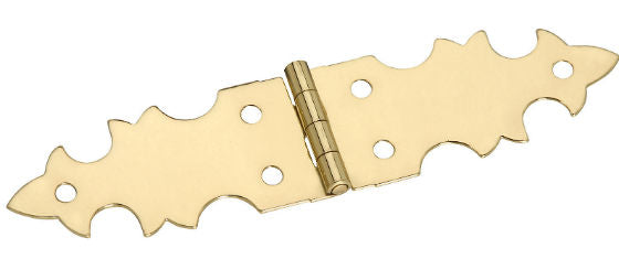 National Hardware® N211-417 Decorative Hinge, 5/8"x2-3/4", Bright Brass, 2-Pack