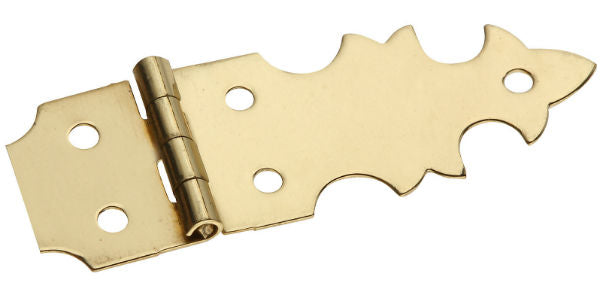 National Hardware® N211-433 Decorative Hinge, 5/8" x 1-7/8", Bright Brass, 2-Pack