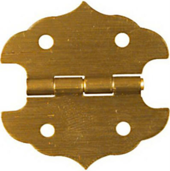 National Hardware® N211-813 Decorative Hinges, 1-1/8" x 1-1/8", Brass, 2-Pack