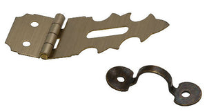 National Hardware® N211-474 Decorative Hasp, 5/8" x 1-7/8", Antique Brass