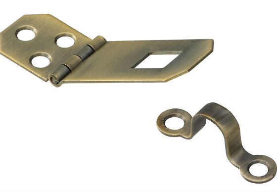 National Hardware® N211-904 Decorative Hasp, 3/4" x 2-3/4", Antique Brass