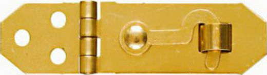 National Hardware® N211-912 Solid Brass Hasp, 3/4" x 2-3/4", Bright Brass