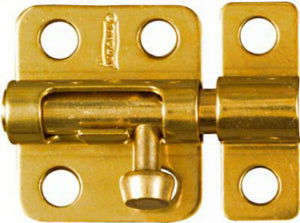 National Hardware® N213-405 Solid Brass Barrel Bolt, 2", Bright Brass