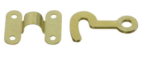National Hardware® N211-938 Hook & Staple, 2-1/2", Solid Brass, 2-Pack