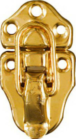 National Hardware® N208-595 Draw Catch, 1.5" x 2-3/4", Bright Brass, 2-Pack