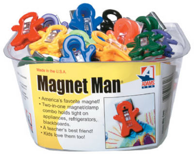 Adams 3303-50-3848 Magnet Man Clip, Assorted Colors