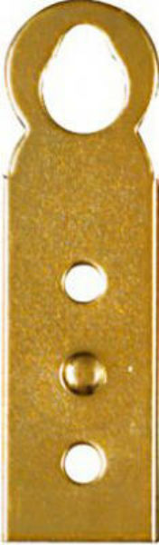 National Hardware® N213-413 Hanger Plate, 9/16" x 2", Bright Brass, 4-Pack