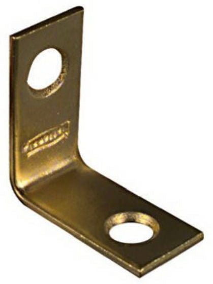 National Hardware® N213-389 Corner Bracket, 1" x 1/2", Bright Brass, 4-Pack