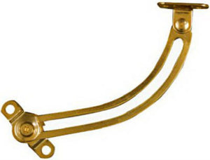 National Hardware® N208-645 Left Handed Friction Lid Support, 5", Bright Brass