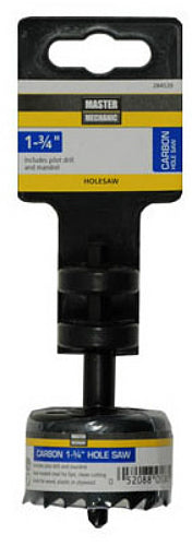 Master Mechanic 284539 Carbon Hole Saw With Pilot Drill, 1-3/4"