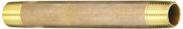 Anderson Metals 38300-0255 Lead Free Pipe Fitting Nipple, Red Brass, 1/8"x5-1/2"