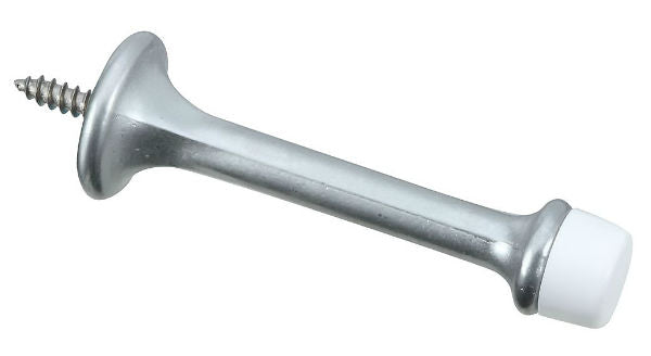 National Hardware® N273-599 Rigid Door Stop, 3", Satin Chrome, 2-Pack
