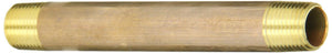 Anderson Metals 38300-0260 Lead Free Pipe Fitting Nipple, Red Brass, 1/8" x 6"