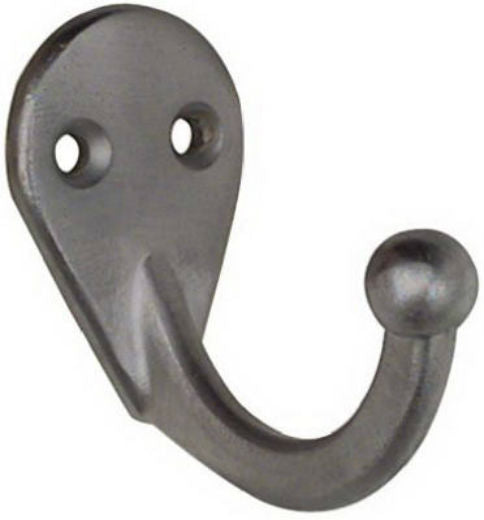 National Hardware® N274-175 Single Clothes Hooks, Satin Chrome, 2-Pack