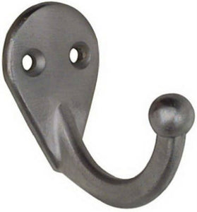 National Hardware® N274-175 Single Clothes Hooks, Satin Chrome, 2-Pack