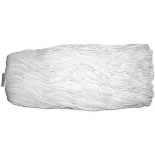 Abco 01307 Rayon Cut-End White Yarn 4-Ply Mop Head, 16 Oz