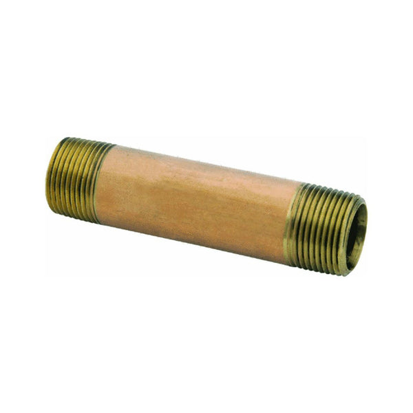 Anderson Metals 38300-0435 Lead Free Pipe Fitting Nipple, Red Brass, 1/4"x3-1/2"