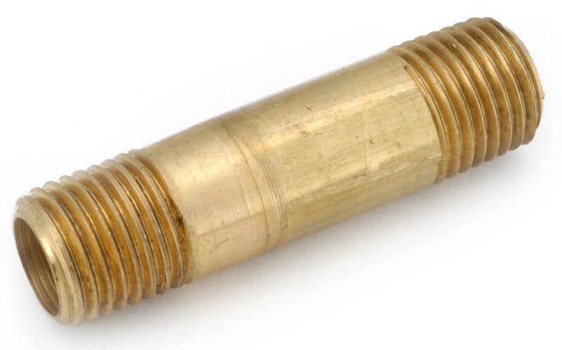 Anderson Metals 38300-0440 Lead Free Pipe Fitting Nipple, Red Brass, 1/4" x 4"