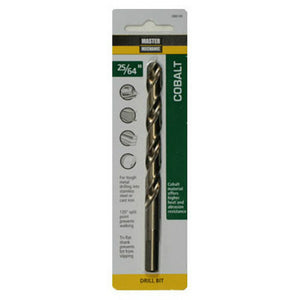 Master Mechanic 288145 High Speed Steel with Cobalt Drill Bit, 25/64" x 5-1/8"