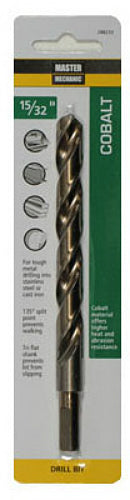 Master Mechanic 288225 Jobber Length Cobalt Drill Bit, 29/64" x 5-5/8", Steel