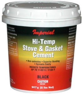 Imperial KK0295-A Furnace Cement, 16 Oz, Black